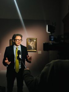Nella foto: Tiziano Panconi presenta l'esposizione di Giovanni Boldini a Palazzo Albergati